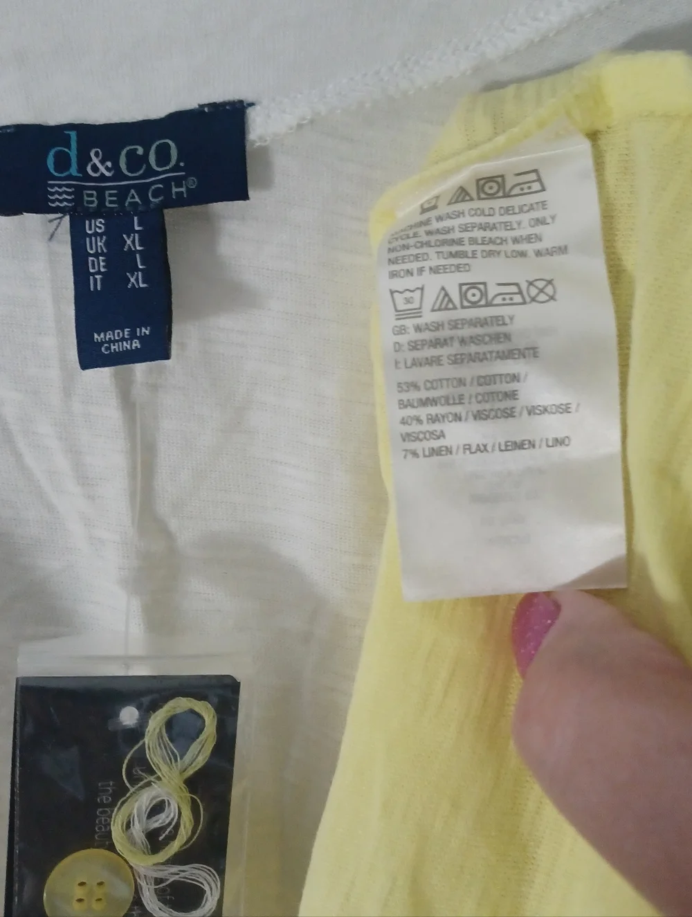 Denim&Co beach yellow